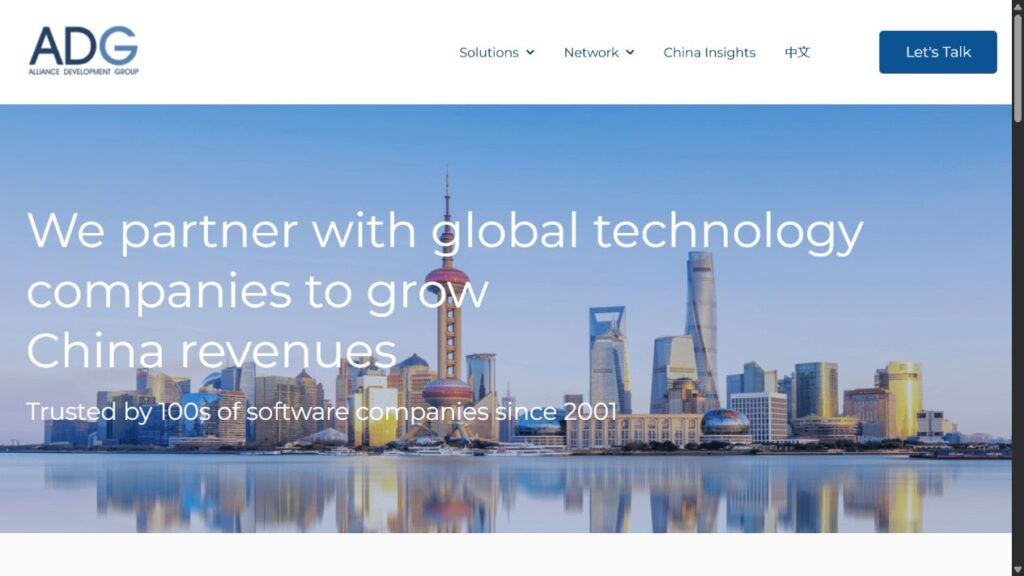 ADG website homepage