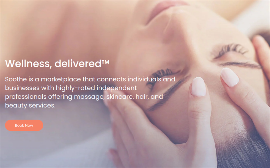 Soothe homepage hero showing Wellness, delivered